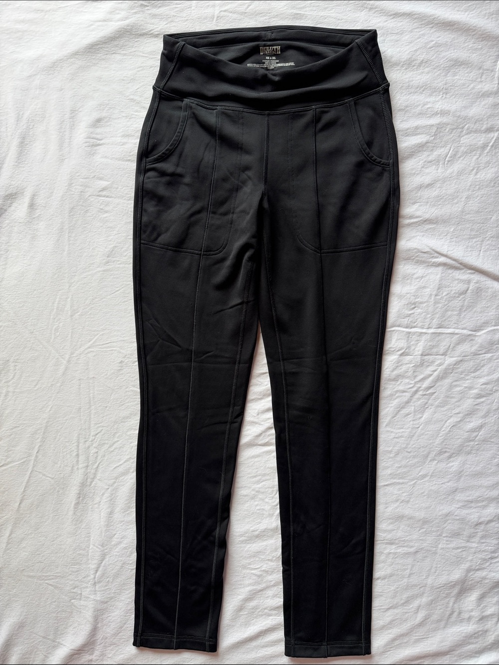 Duluth Trading Fleece Lined Black Leggings